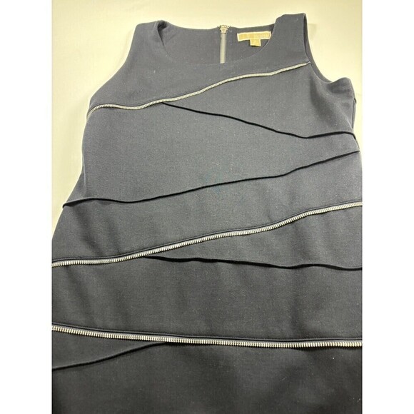 Michael Kors Sheath Dress Black Size 6 Sleeveless Zipper Accent Bodycon Lined - Picture 10 of 12